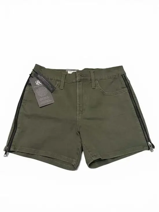 Rock & Republic‎ Mid Rise Kimber Shorts in Olive Green with Side Zippers