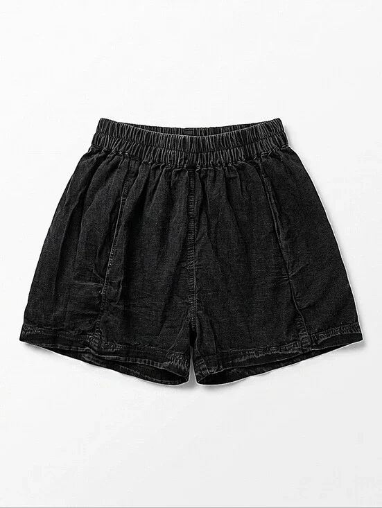 NWT! Free People Women’s Black Elastic-Waist Casual Shorts