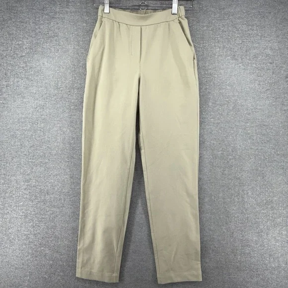 Lululemon Your True Trousers 7/8 Pants Women Size 2 Beige Pull On Casual