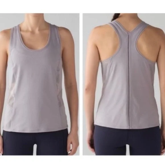 Lululemon Tank Top Embodiment Lavender Racerback Scoop Neck Size 4
