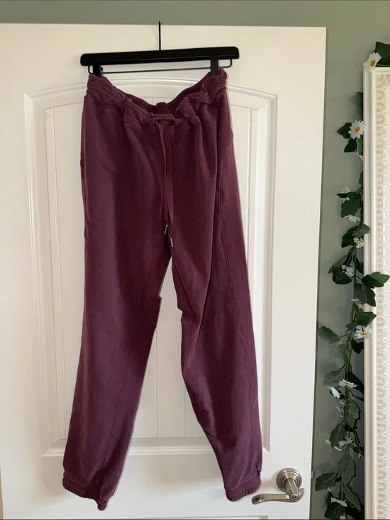 Lululemon W 16 - Dark Purple Joggers - Sweatpants with Drawstring Waist