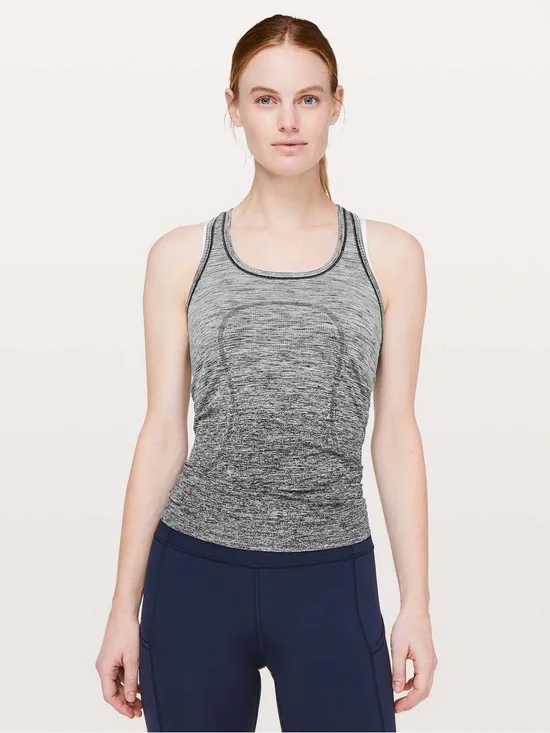 Lululemon Swiftly Tech Racerback Tank Black White Ombré