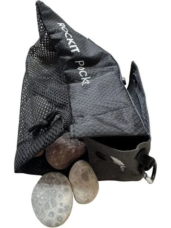 Collapsible Rock Collecting Bag - Foraging Pouch for Kids & Adults, Rockhound