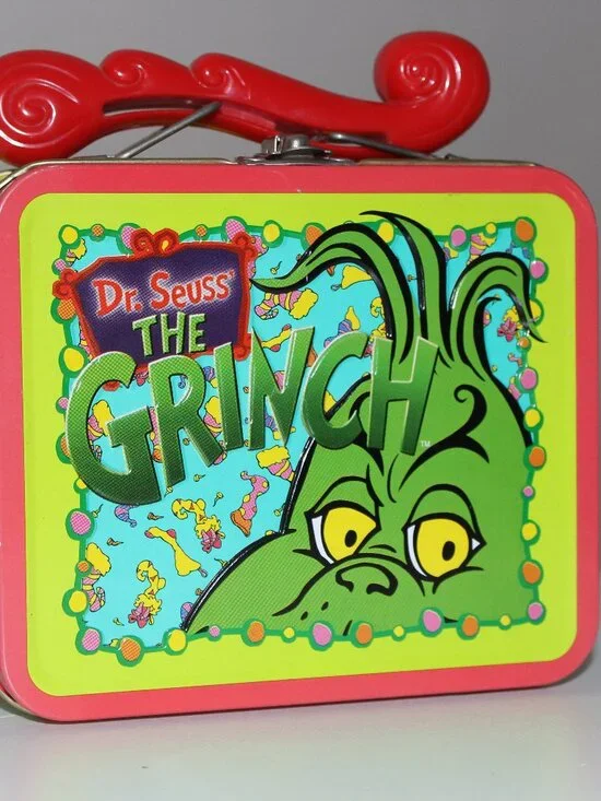 Vintage Dr. Suess How The Grinch Stole Christmas Mini Metal Tin Lunchbox 2000 5