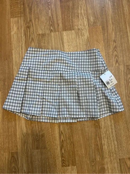 Plaid Pleated Mini Skirt