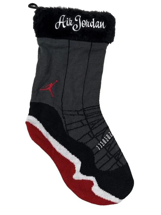 2012 Jordan Sock Christmas Stocking Air Jordan Jumpman Red Black Gray
