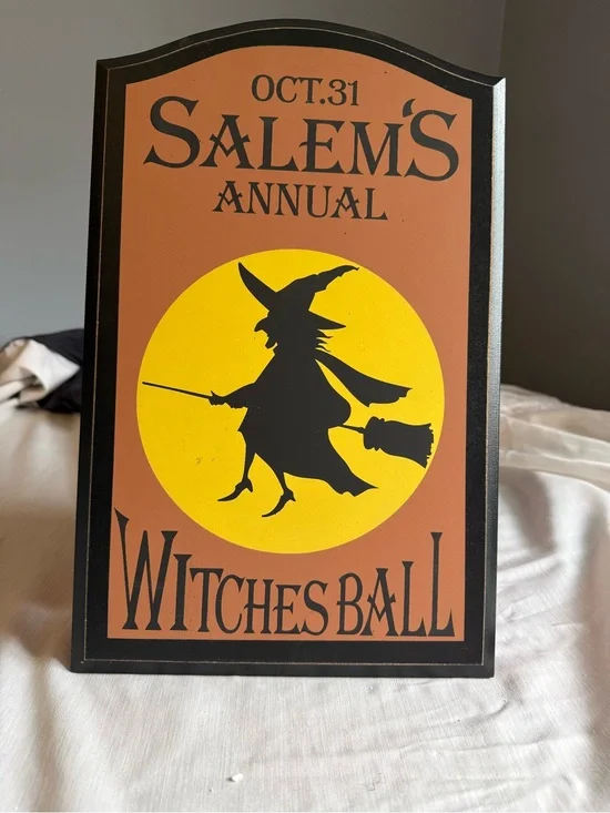 Salem's Annual Witches Ball Sign - Orange, Yellow, Black