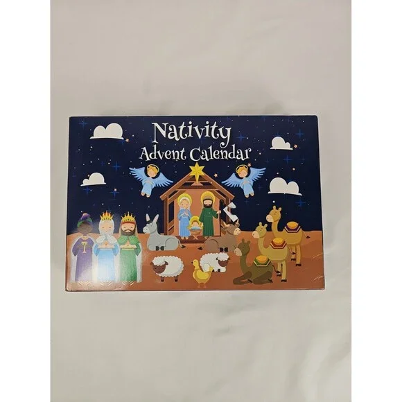 Nativity Advent Calendar Christmas Countdown Christian Manger Scene New in Box