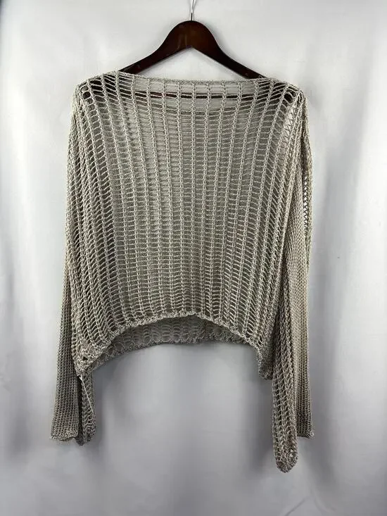 Women’s Cupshe Large Beige Wide Knit Sweater
