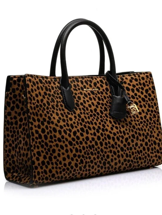 Michael Kors LEOPARDS print Leather Bag