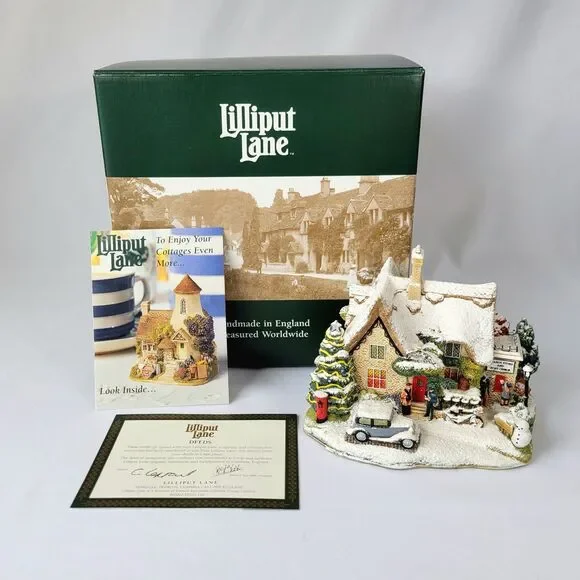 Lilliput Lane Letter to Santa L2589 Vintage Retro 2003 Christmas Cottage House