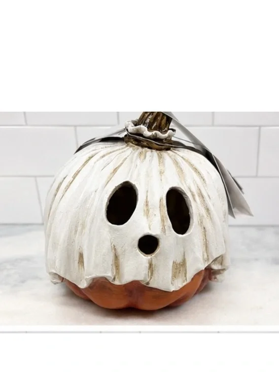 NEW Halloween Viral Toil & Trouble LED Light Up Ghost Pumpkin Jack o’ lantern