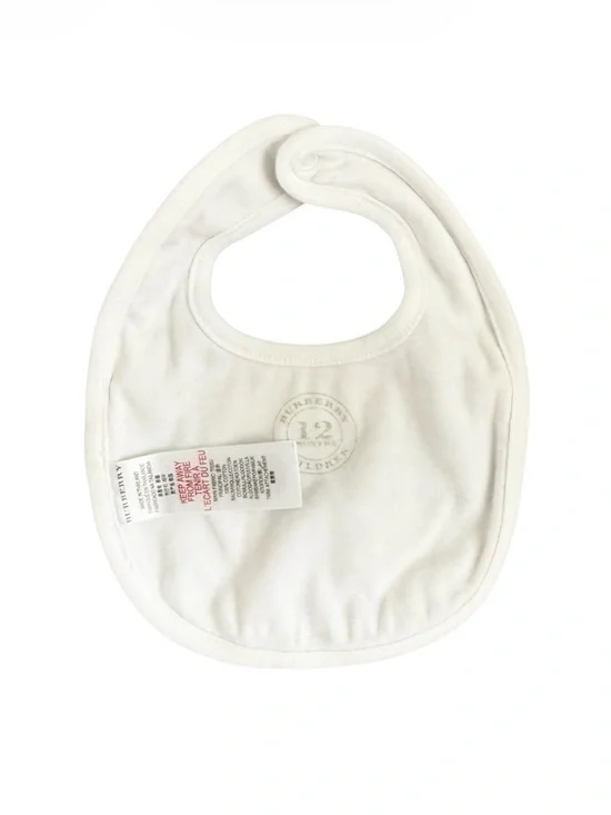 Burberry Baby Classic Check Cotton Bib Beige Nova Check 12 Months