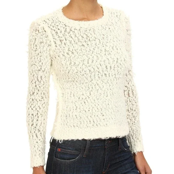 Free People September Song Sweater Ivory S Coquette Cozy Indie Balletcore