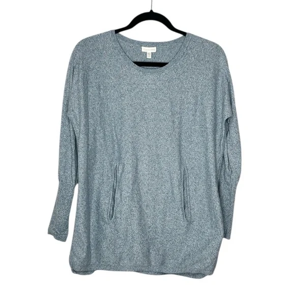 GARNET HILL Organic-Cotton Pocket-Detail Sweater size Small