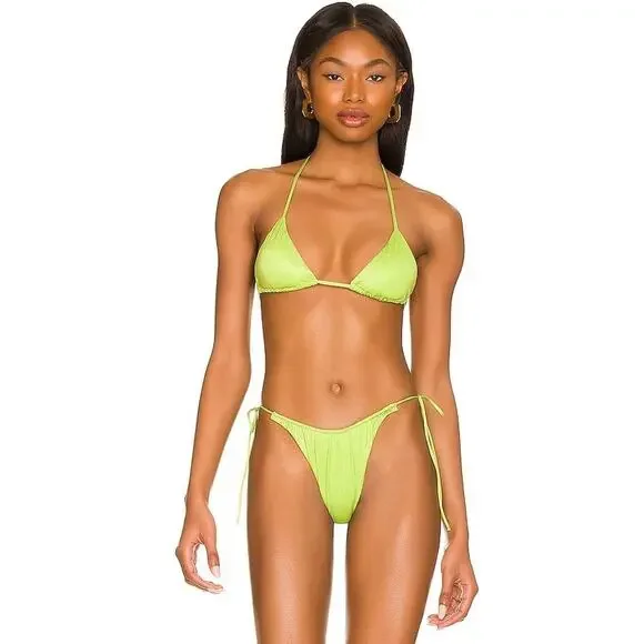 Monica Hansen‎ Beachwear NWT Set Padded Triangle Bikini Top & Bottom Size XSmall