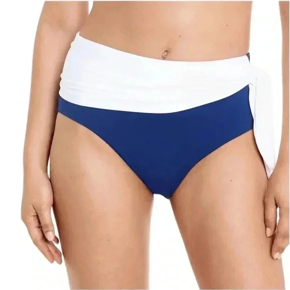 Lauren Ralph Lauren Sapphire Tummy Control Womens Bikini Swim Bottoms Size 12