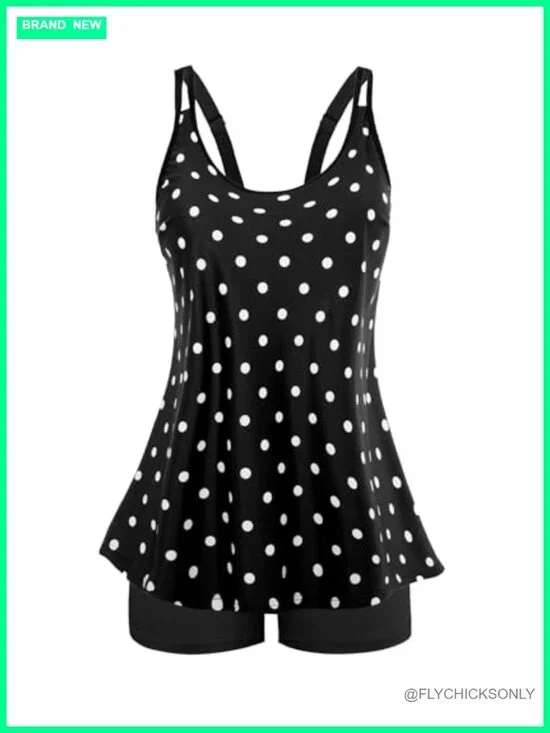 Women's Tankini Swimsuits 2 Piece Tummy Control UPF 30 Quick Dry Adjustable