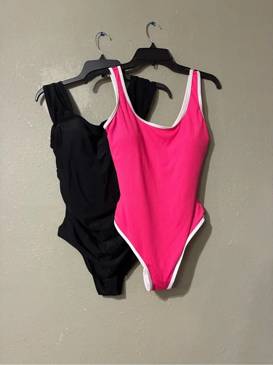 B2prity lot of 2 Women's One Piece Swimsuit Tummy Control Full Coverage Size M