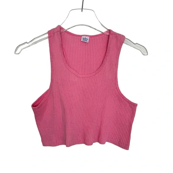 Exclusive of Decoration | Pink Crop Tank Top Size Large.