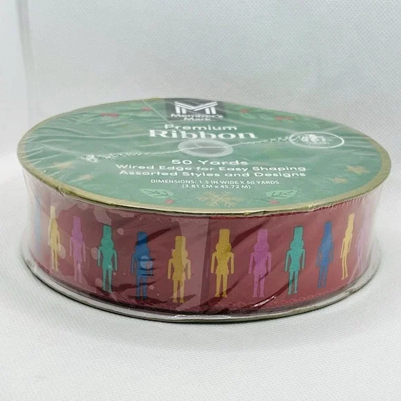 Member's‎ Mark Sam's Club Nutcracker Christmas Premium Wired Ribbon 1.5