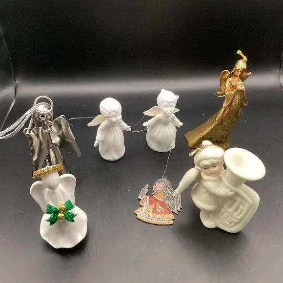 Lot of 7 Angel Christmas Ornaments Miscellaneous Christmas‎ Holiday Decor
