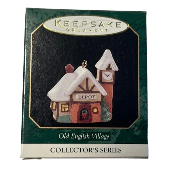 Hallmark Keepsake Ornament‎ 1997 Old English Village Depot Miniature QXM4242