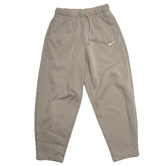 Nike Sportswear Essentials‎ Womens XS Fleece Curve Crop Pants DD5636-256 Brown