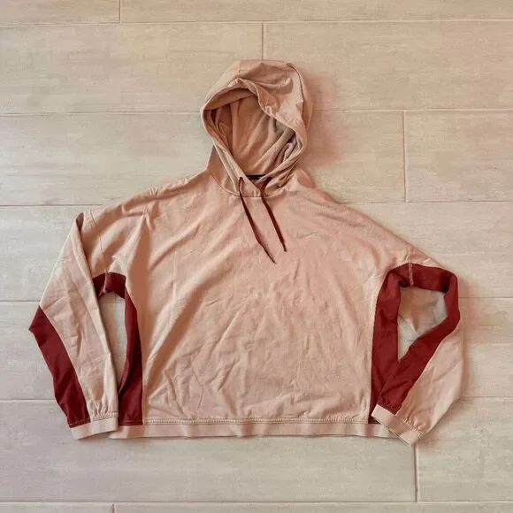 Nike Therma-FIT Sweater Oversized Hoodie Running Jogging XL Light Pink Warm-up