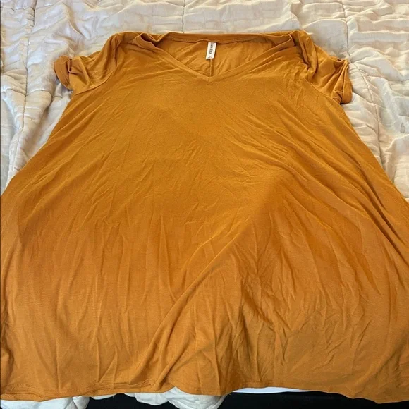 Zenana‎ Women's V-Neck mustard dress