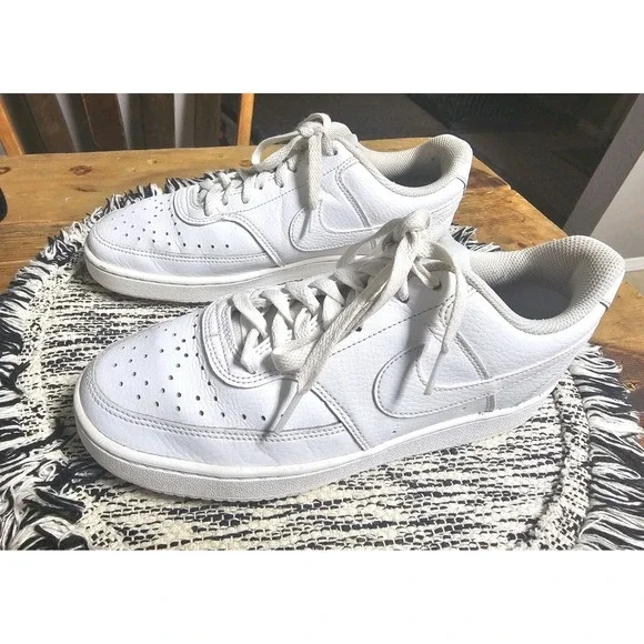 Nike‎ Court Vision Low Triple White CD5434-100 Women's Sizes 8.5