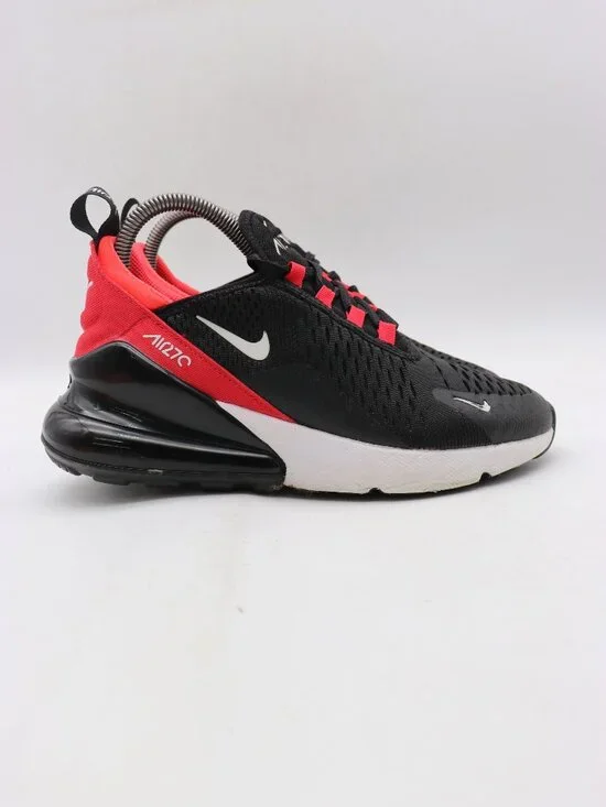 Nike Air Max 270 Red Black Youth 5.5 Womens 7 Low Top Lace-Up Running 943345-025