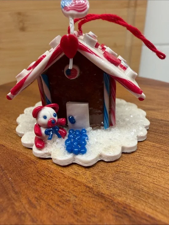 Vintage handmade Post Office Christmas Ornament