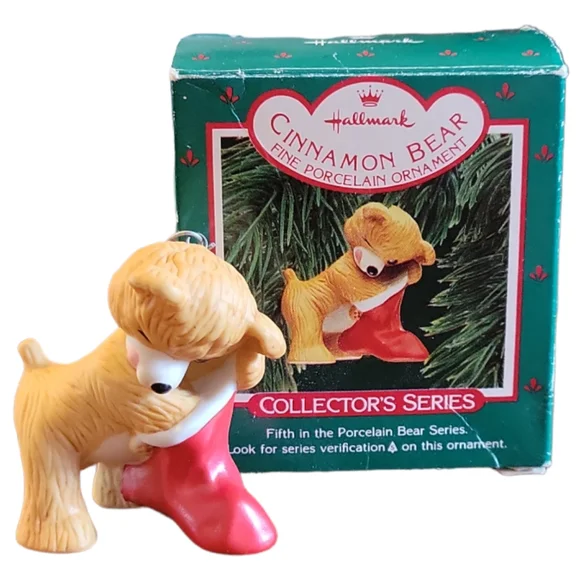 Vtg 1987 Hallmark 5th Collector's Series Keepsake Ornament Cinnamon Bear