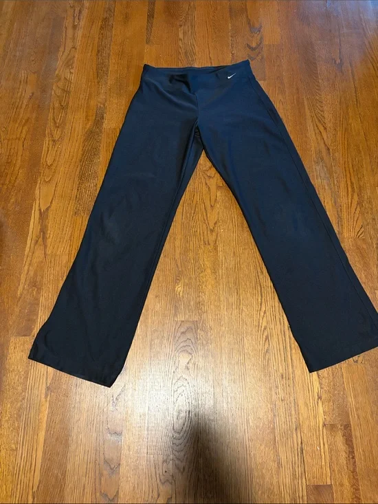 Nike Black womens Wide-Leg dry fit pants