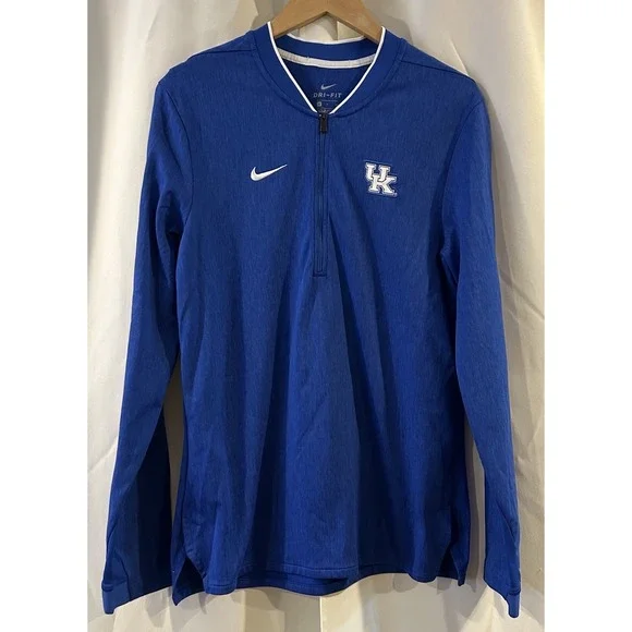 Kentucky‎ Wildcats UK Nike Dri-Fit Gray 1/4 Zip Long Sleeve S Pullover NCAA