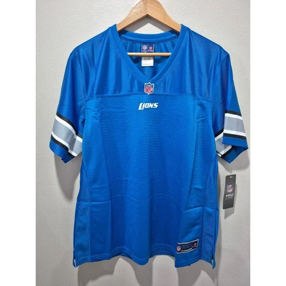 NFL Detroit Lions Pro‎ Line Jersey XL Extra Large Blue Football Shirt