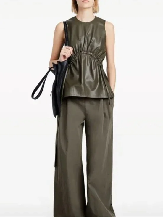PROENZA SCHOULER FAUX LEATHER TOP