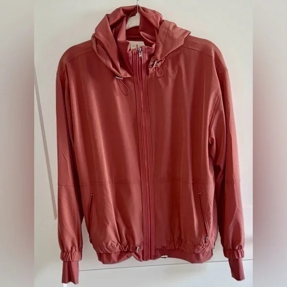 Lou & Grey - Rust mauve Hooded zip up - Small
