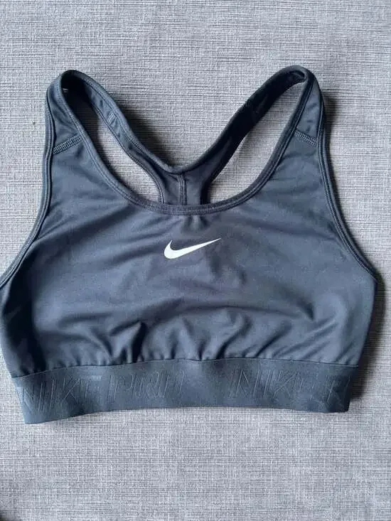 Nike Pro Hypercool Flash Sports Bra Black Size Large L Racerback Medium Support