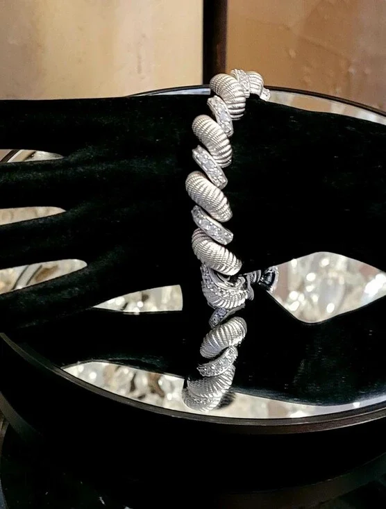 Judith Ripka Sterling Silver Diamonique San Marco Bracelet. Size 7. New