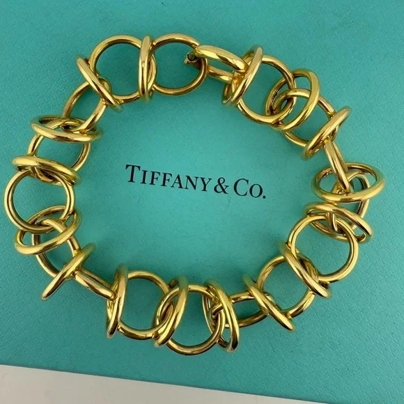 Vintage Tiffany & Co. 18k Paloma Picasso Connections Bracelet Yellow Gold 34g