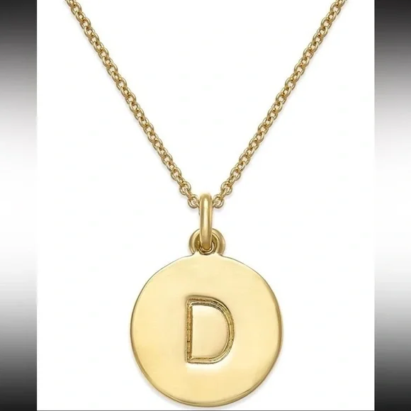 Kate Spade New York Initial Pendant Necklace D Gold