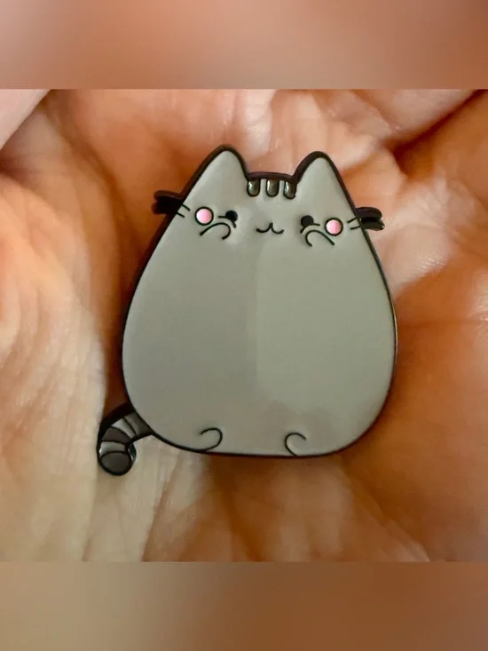 New Happy Rosy Cheeks Pusheen the Cat Enamel Lapel Pin Kawaii Cute Gift Kidcore