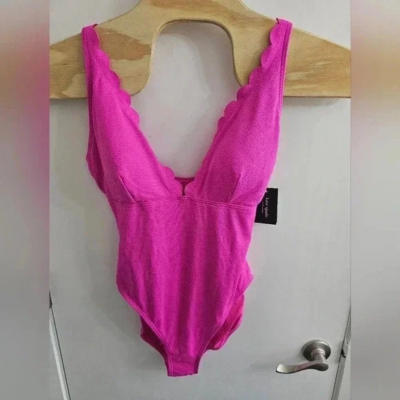 Kate‎ Spade Vivid Snapdragon Scalloped One Piece Swim suit Size XL