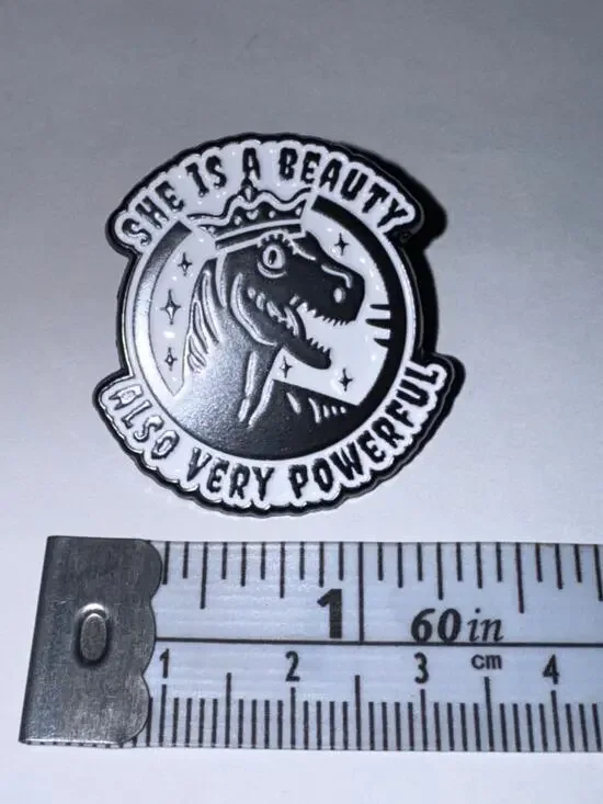 She is a Beauty also Very Powerful Princess Dinosaur Pin Brooch