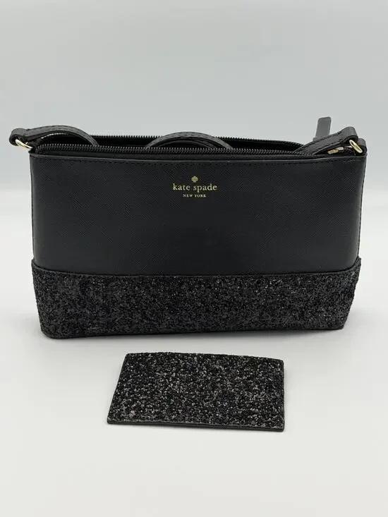 Kate Spade Greta Court Set: Ramey Crossbody Bag & Graham Card Case Wallet Black