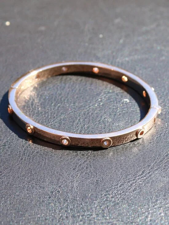 Kate Spade New York Set In Stone Hinged Bangle Bracelet
