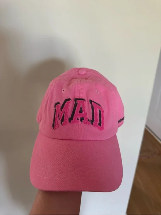 Mad happy x Gap collab Pink embroidered baseball cap