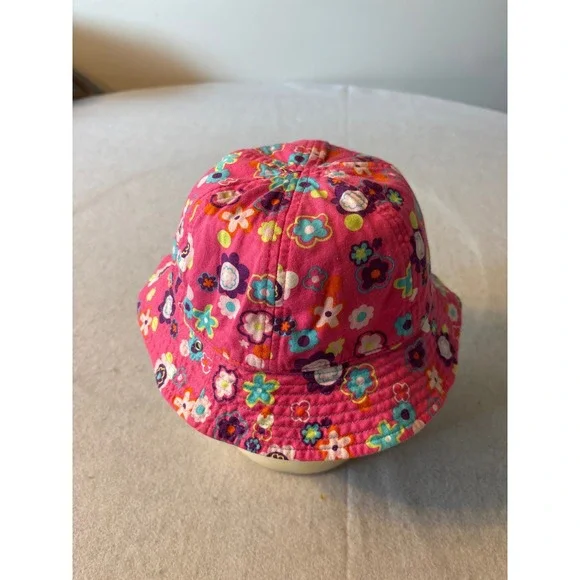 Hanna Andersson Bucket‎ Hat Kids Medium Pink Good Floral Cotton Sun Hat